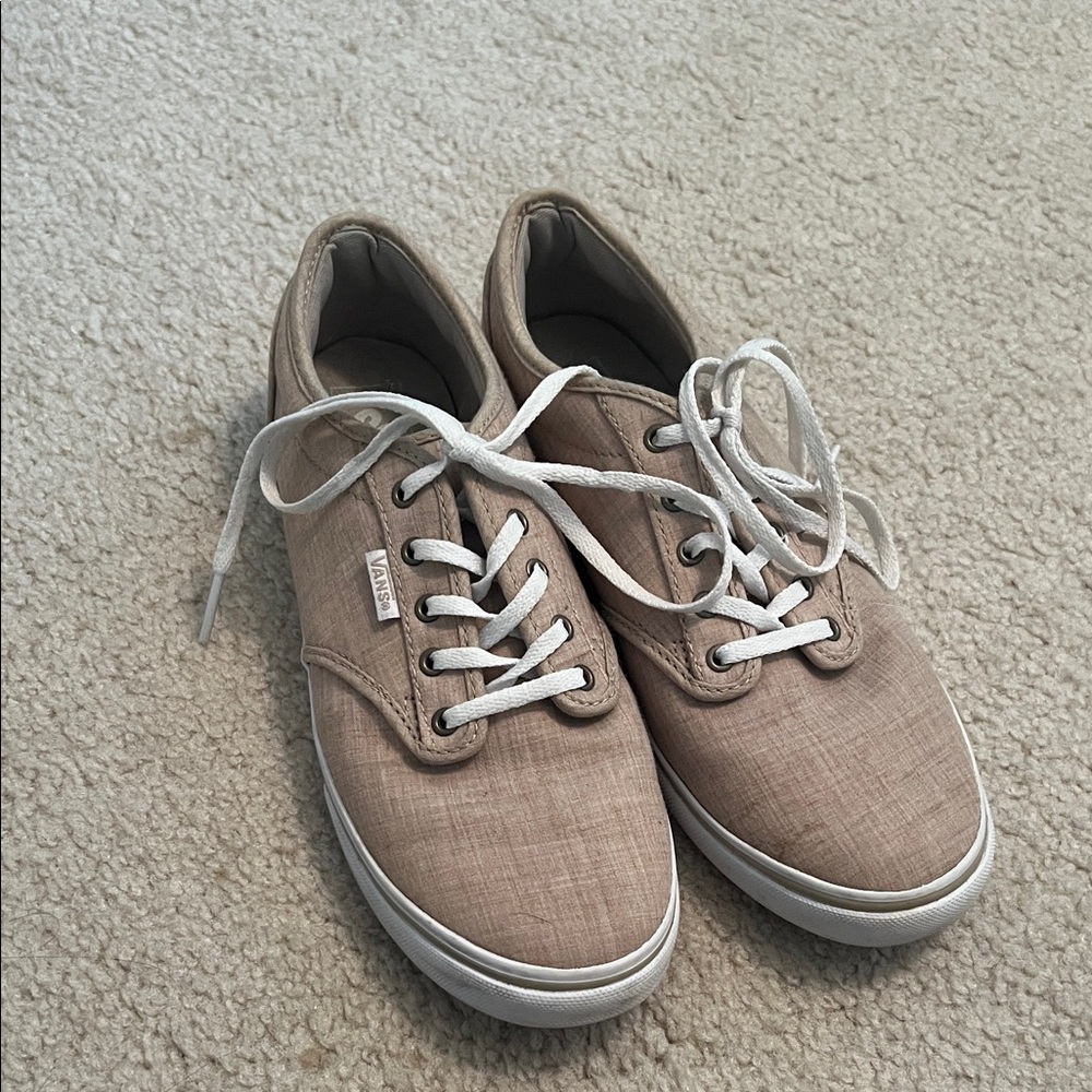 Vans Beige Lace-Up Sneakers